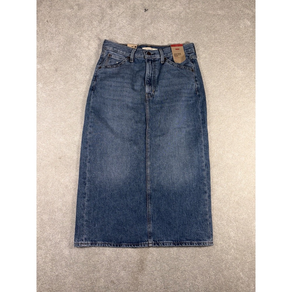 Levi Women High-Rise Back Slit Skirt 27 NWT